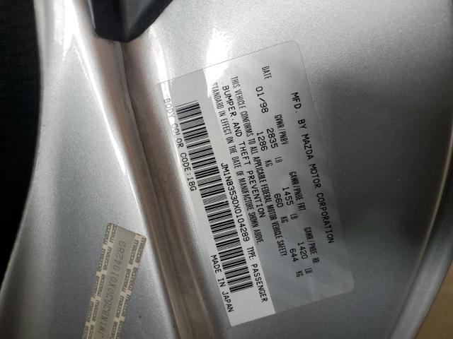 JM1NB3530X0104289 - 1999 MAZDA MX-5 MIATA 银色 照片 12