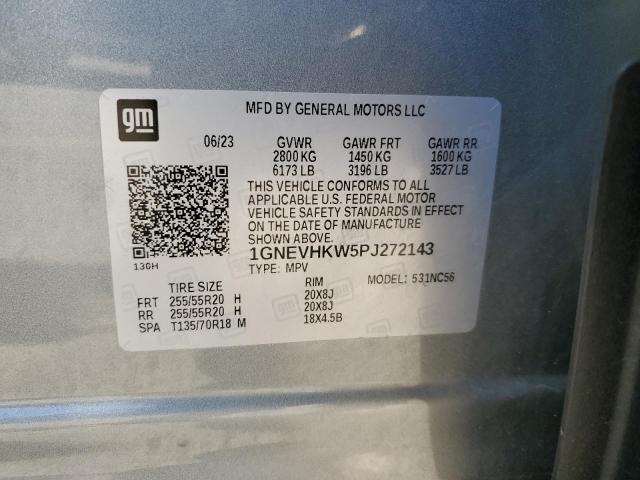 1GNEVHKW5PJ272143 - 2023 CHEVROLET TRAVERSE LT ნაცრისფერი ფოტო 13