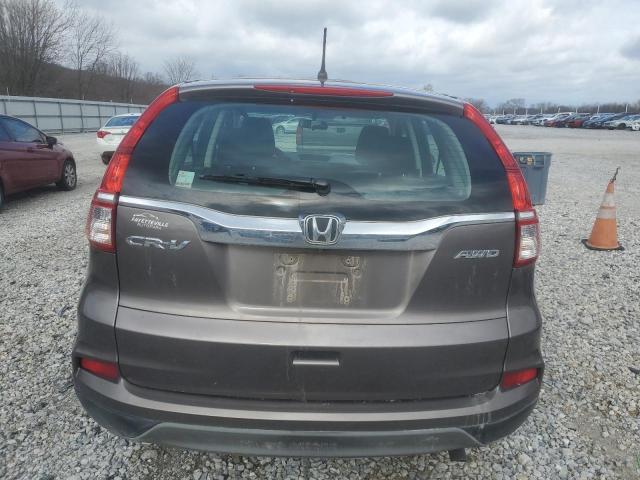 5J6RM4H33FL100676 - 2015 HONDA CR-V LX SILVER photo 6