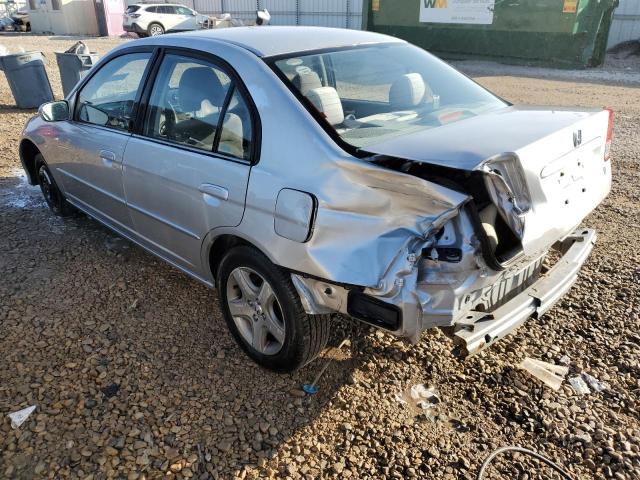 JHMES26755S000151 - 2005 HONDA CIVIC EX SILVER photo 2