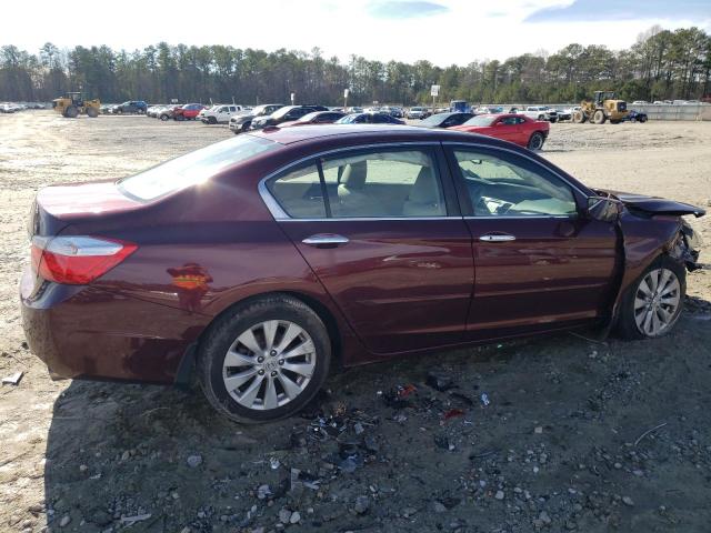 1HGCR2F80DA129451 - 2013 HONDA ACCORD EXL RED photo 3