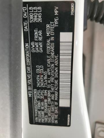 YV4902DZ7D2460369 - 2013 VOLVO XC60 T6 WHITE photo 13