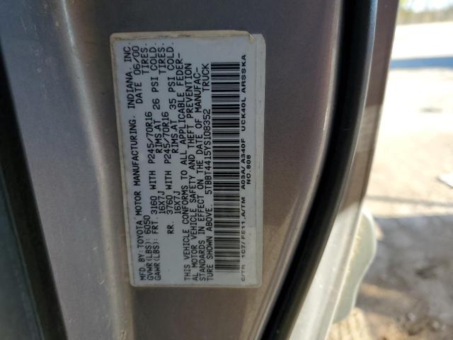 5TBBT4415YS108352 - 2000 TOYOTA TUNDRA ACCESS CAB ბეჟი ფოტო 12