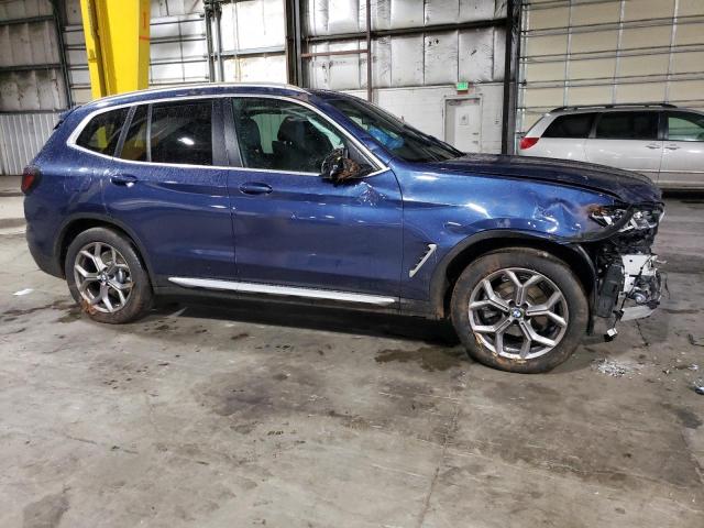 5UX53DP01N9J31739 - 2022 BMW X3 XDRIVE30I BLUE photo 4