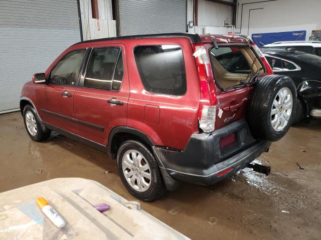 JHLRD78825C047084 - 2005 HONDA CR-V EX BURGUNDY photo 2