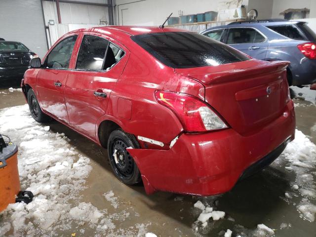 3N1CN7AP6FL940188 - 2015 NISSAN VERSA S RED photo 2