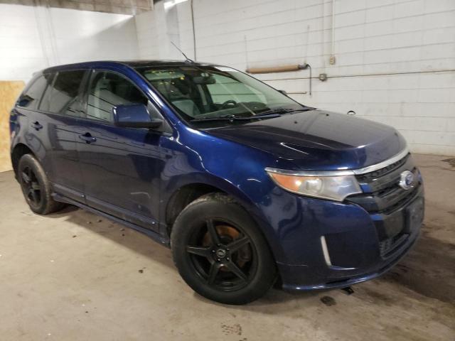 2FMDK4AK3BBA18475 - 2011 FORD EDGE SPORT BLUE photo 4