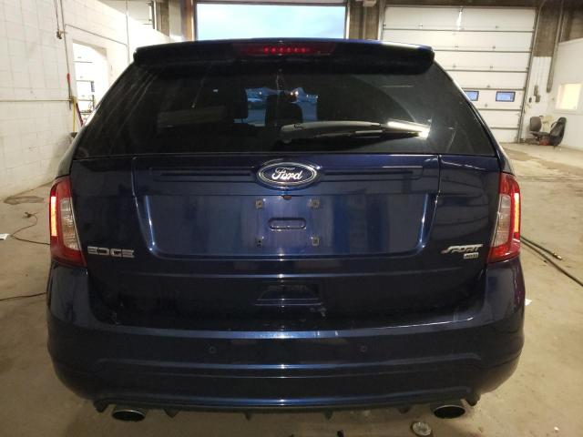 2FMDK4AK3BBA18475 - 2011 FORD EDGE SPORT BLUE photo 6