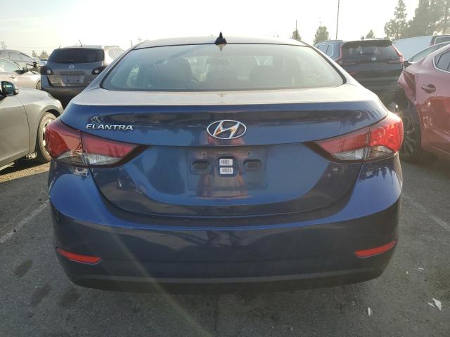 5NPDH4AE2FH651590 - 2015 HYUNDAI ELANTRA SE BLUE photo 6