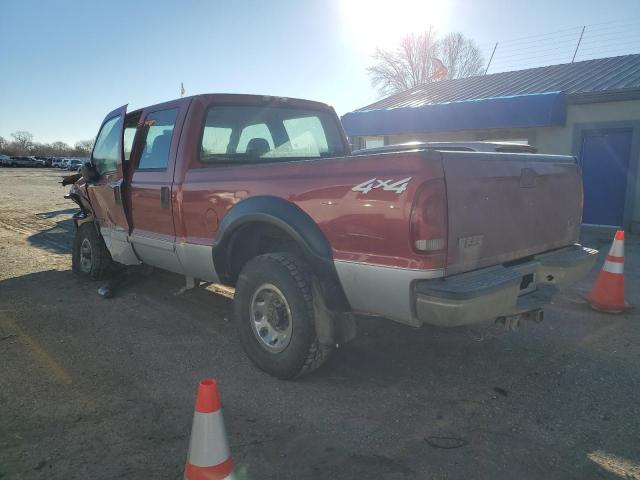 1FTNW21F82EB72916 - 2002 FORD F250 SUPER DUTY RED photo 2