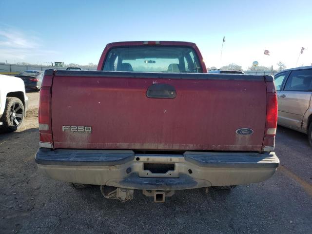 1FTNW21F82EB72916 - 2002 FORD F250 SUPER DUTY RED photo 6