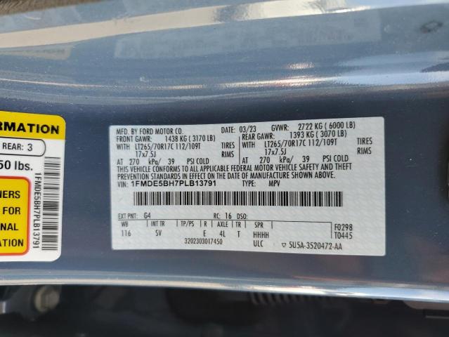 1FMDE5BH7PLB13791 - 2023 FORD BRONCO BASE BLUE photo 13