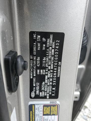 5XXGN4A76CG037432 - 2012 KIA OPTIMA EX SILVER photo 12