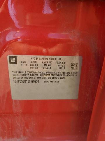 1G1PC5SB1E7129258 - 2014 CHEVROLET CRUZE LT RED photo 13