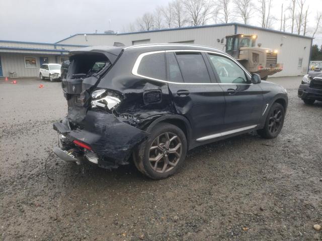 5UX53DP05N9M87210 - 2022 BMW X3 XDRIVE30I BLACK photo 3