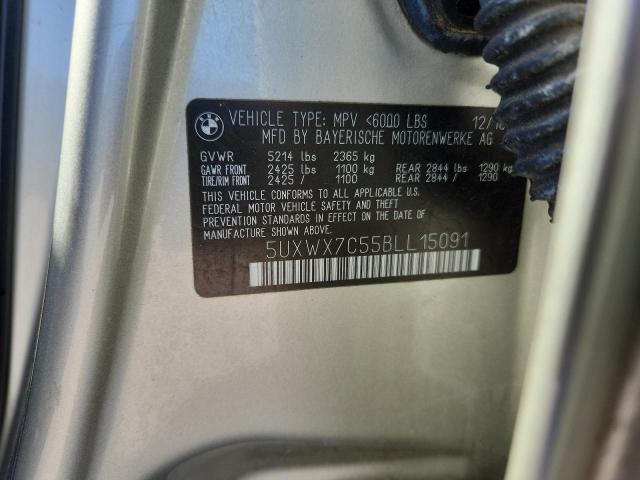 5UXWX7C55BLL15091 - 2011 BMW X3 XDRIVE35I SILVER photo 13