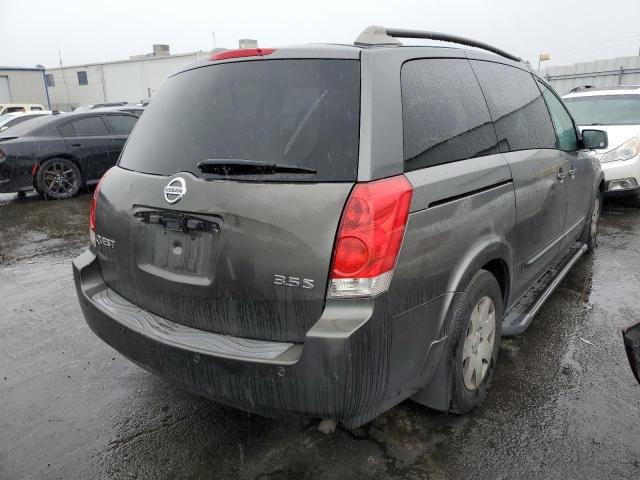 5N1BV28U25N108199 - 2005 NISSAN QUEST S GRAY photo 3