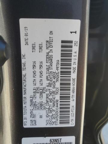 5TFAX5GN3KX144490 - 2019 TOYOTA TACOMA DOUBLE CAB Grafito foto 13