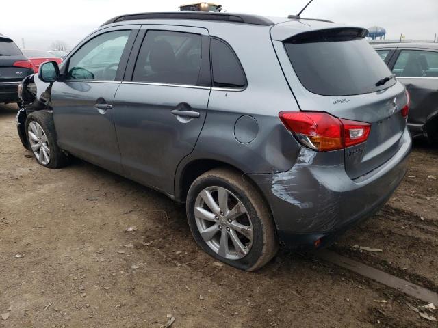 4A4AP4AU3EE027186 - 2014 MITSUBISHI OUTLANDER SE GRAY photo 2