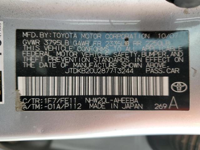 JTDKB20U287713244 - 2008 TOYOTA PRIUS 银色 照片 13