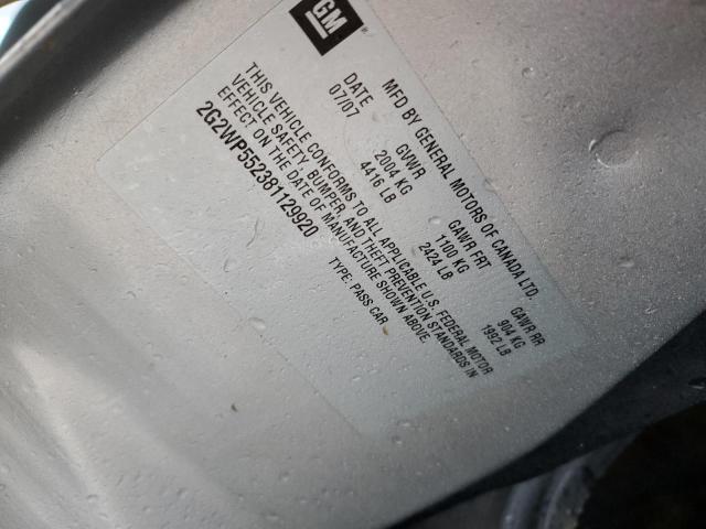 2G2WP552381129920 - 2008 PONTIAC GRAND PRIX 银色 照片 13