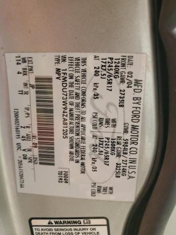 1FMDU73W94ZA81205 - 2004 FORD EXPLORER XLT SILVER photo 13