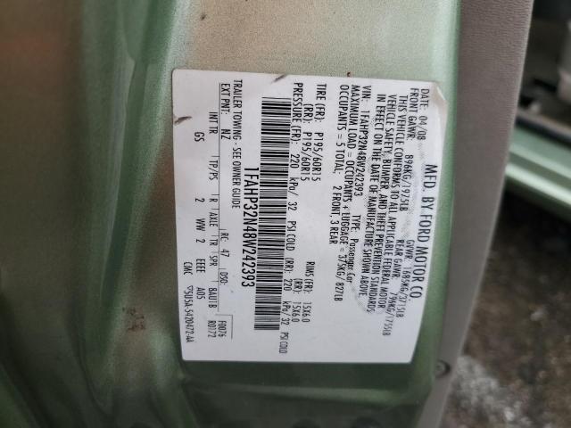 1FAHP32N48W242393 - 2008 FORD FOCUS S/SE GREEN photo 12