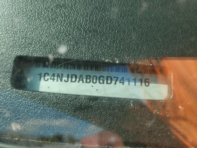 1C4NJDAB0GD741116 - 2016 JEEP COMPASS SPORT შავი ფოტო 13