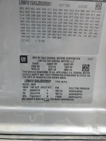 LRBFX1SA5JD028581 - 2018 BUICK ENVISION ESSENCE ვერცხლისფერი ფოტო 13
