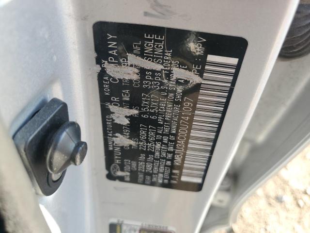 KM8JU3AC0DU741097 - 2013 HYUNDAI TUCSON GLS Gümüş foto 12