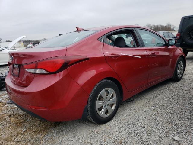 KMHDH4AE4GU542373 - 2016 HYUNDAI ELANTRA SE RED photo 3