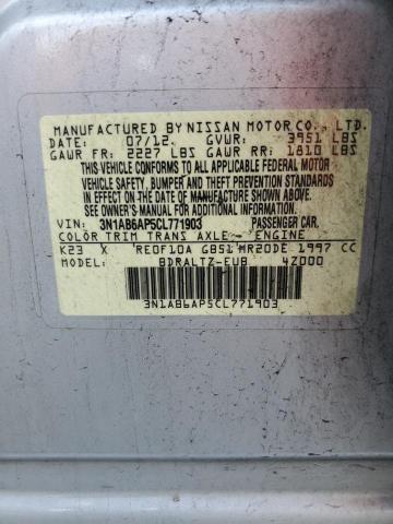 3N1AB6AP5CL771903 - 2012 NISSAN SENTRA 2.0 SILVER photo 12