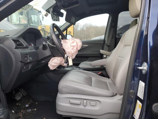 5FNYF8H50MB016075 - 2021 HONDA PASSPORT EXL BLUE photo 7