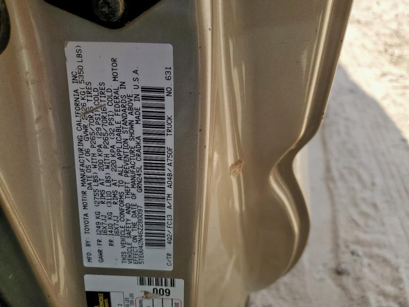 5TEUU42N46Z280097 - 2006 TOYOTA TACOMA ACCESS CAB Złoty zdjęcie 13