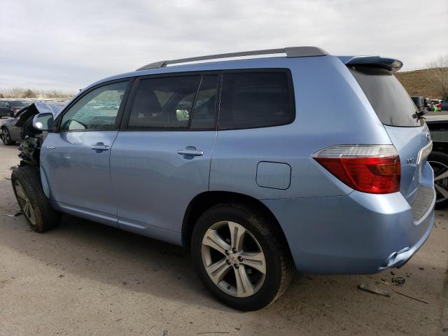 JTEES43A282068789 - 2008 TOYOTA HIGHLANDER SPORT BLUE photo 2