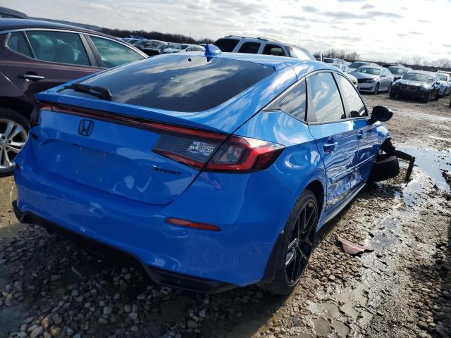 19XFL2H89NE017417 - 2022 HONDA CIVIC SPORT BLUE photo 3