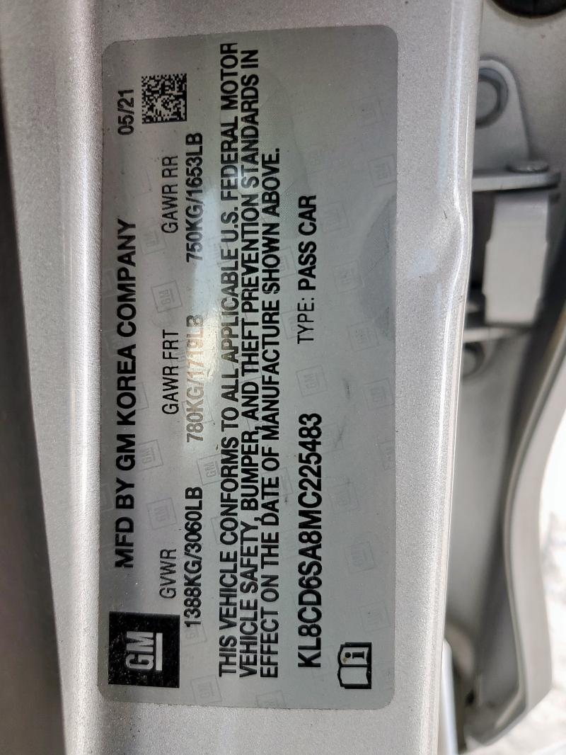 KL8CD6SA8MC225483 - 2021 CHEVROLET SPARK 1LT 银色 照片 13