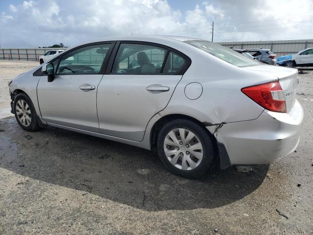 19XFB2F54CE077260 - 2012 HONDA CIVIC LX SILVER photo 2