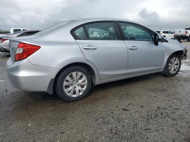 19XFB2F54CE077260 - 2012 HONDA CIVIC LX SILVER photo 3