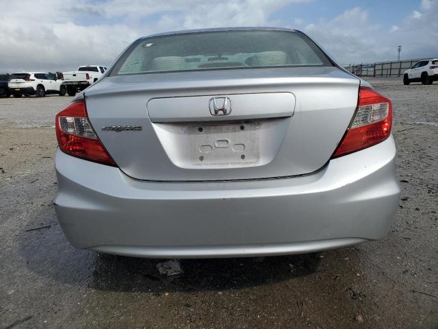 19XFB2F54CE077260 - 2012 HONDA CIVIC LX SILVER photo 6
