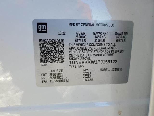 1GNEVKKW1PJ158122 - 2023 CHEVROLET TRAVERSE PREMIER WHITE photo 14