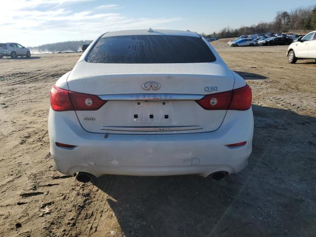 JN1BV7AR1FM415350 - 2015 INFINITI Q50 BASE WHITE photo 6