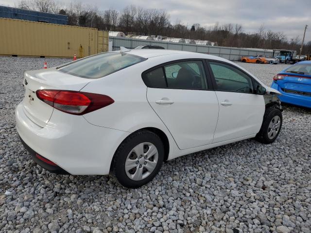 3KPFK4A71JE185028 - 2018 KIA FORTE LX WHITE photo 3