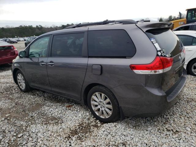 5TDDK3DC9ES093655 - 2014 TOYOTA SIENNA XLE GRAY photo 2