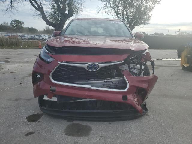 5TDGARAH6NS512984 - 2022 TOYOTA HIGHLANDER HYBRID XLE RED photo 5