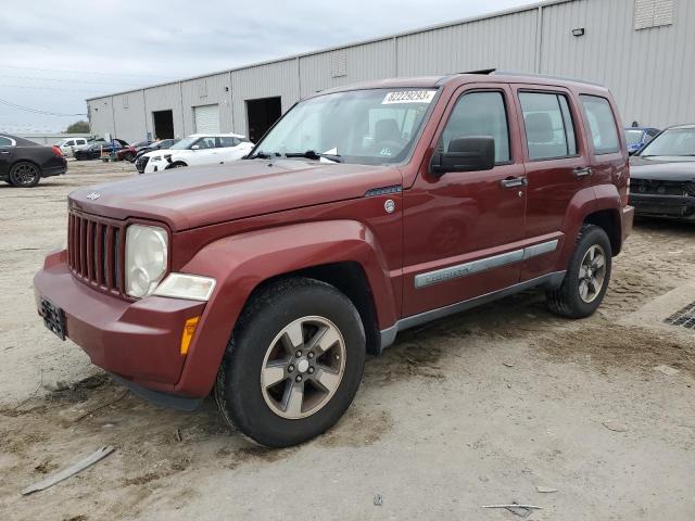 1J8GN28K58W126048 - 2008 JEEP LIBERTY SPORT BURGUNDY photo 1