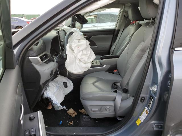 5TDGZRBH1LS052265 - 2020 TOYOTA HIGHLANDER XLE BLUE photo 7