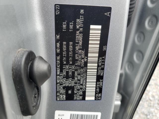 5TDKDRAH7RS051155 - 2024 TOYOTA HIGHLANDER LE ვერცხლისფერი ფოტო 13