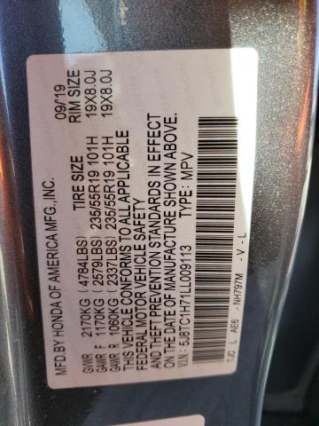 5J8TC1H71LL009113 - 2020 ACURA RDX ADVANCE GRAY photo 13