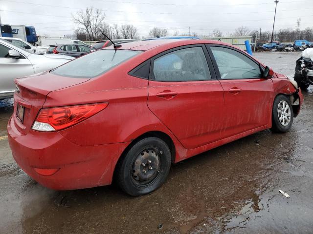 KMHCT4AE0DU506203 - 2013 HYUNDAI ACCENT GLS RED photo 3